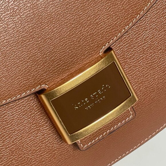 Kate Spade Katy Convertible Saddle Bag Crossbody Brown All Spice Shoulder Straps - Picture 11 of 12